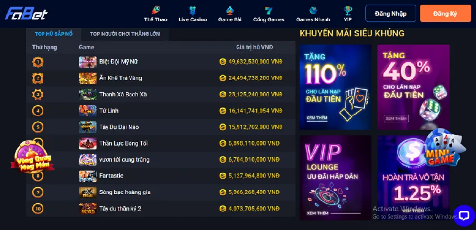 Khuyến mãi nạp lại shbet88 casino